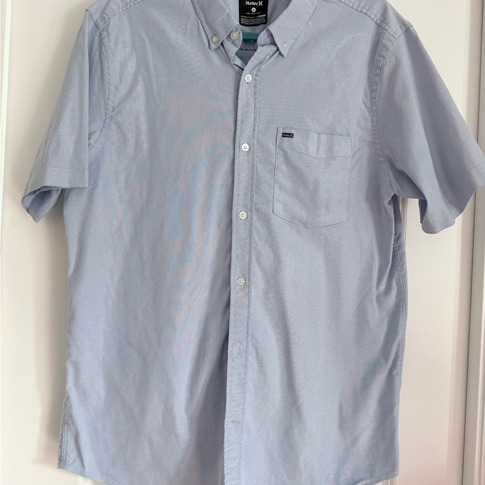 Men's Hurley Blue Short Sleeve Shirt